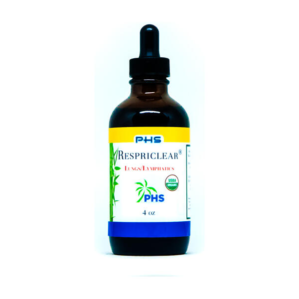 PHS RespriClear 4 oz Natural Respiratory Supplement Bottle