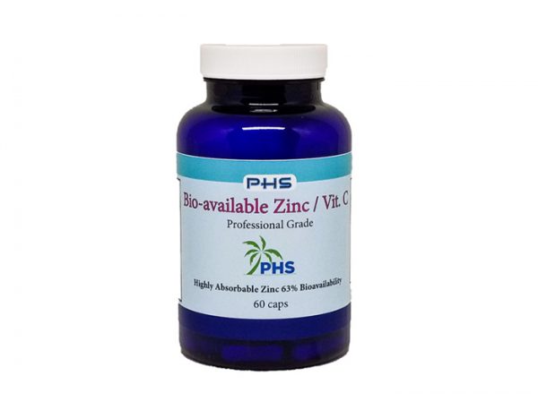 Bio Available High Potency Zinc Vit C Supplement Bottle