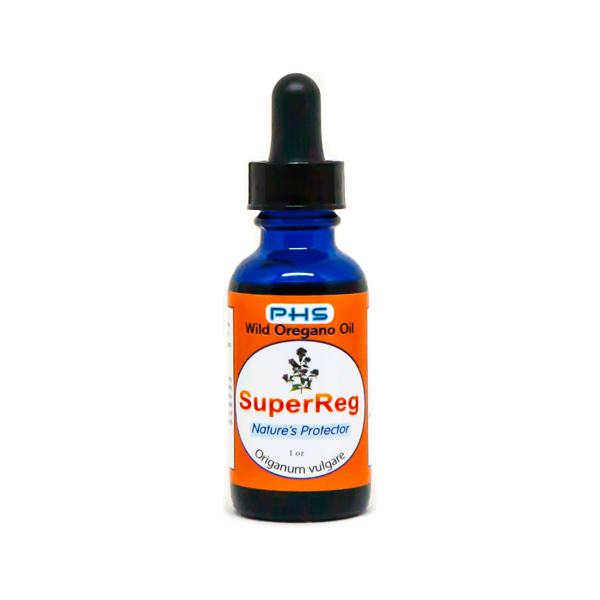 PHS SuperReg 1oz Wild Oregano Oil Dropper Bottle