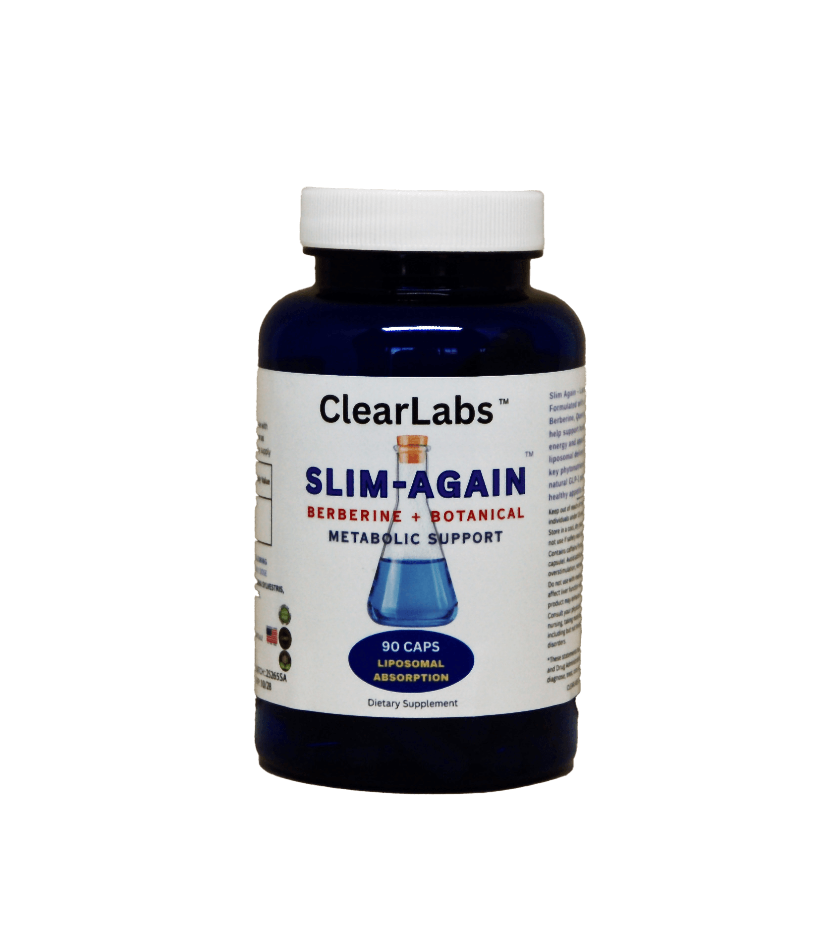 CLEARLABS - SLIM AGAIN {GLP1 + Metabolic Regulator} non injectable insulin/glucose balancing - Herbal Weight Loss