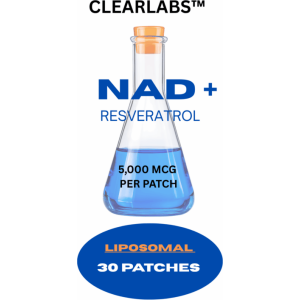 Pacific Health Sciences Clear Labs NAD+ and Resveratrol Anti-Aging Patches, Liposomal Formula for Energy and Cell Support